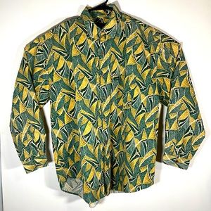 Vintage Guess By Georges Marciano Bright Abstract Button Down Shirt